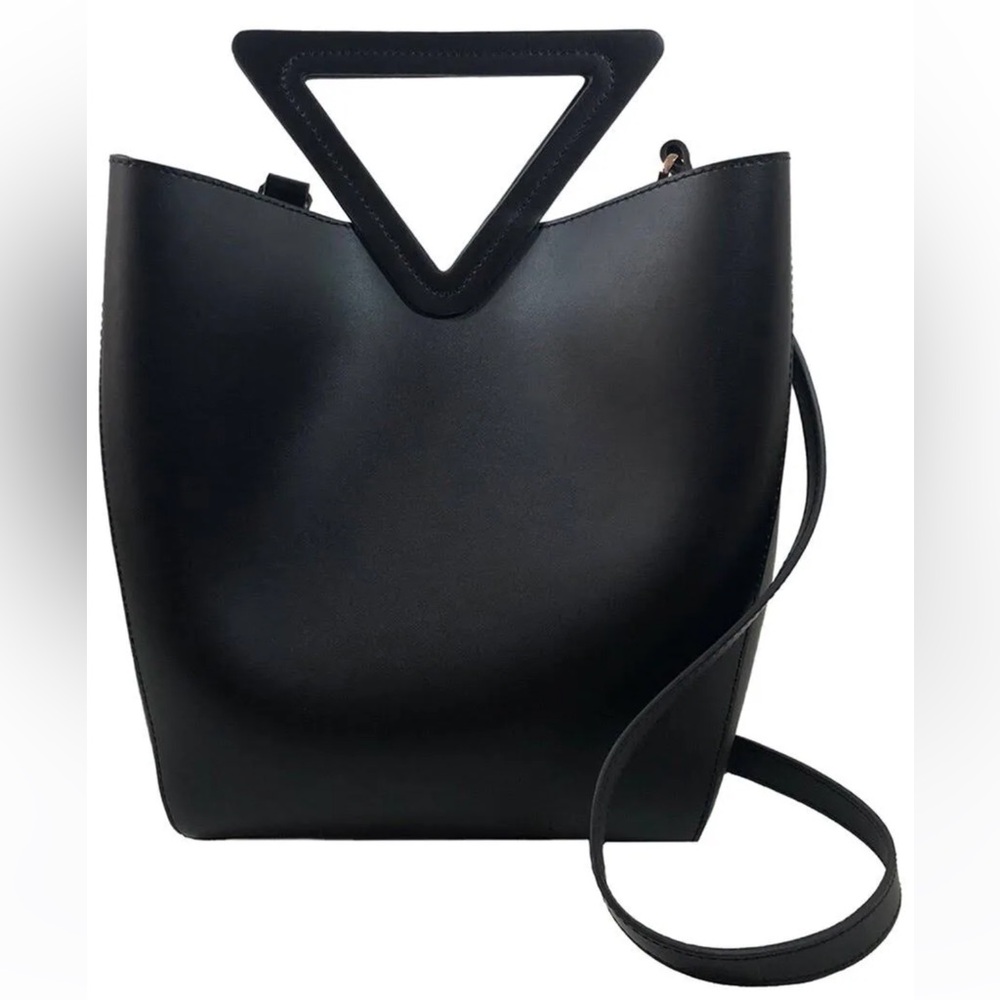 TMRW Studio | Black & Red Atlas Small Triangle-Handle Crossbody Bag Set
